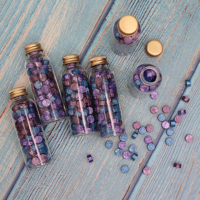 HAPPYMT - 火漆蠟粒大罐裝-無可救藥的浪漫-藍紫色系