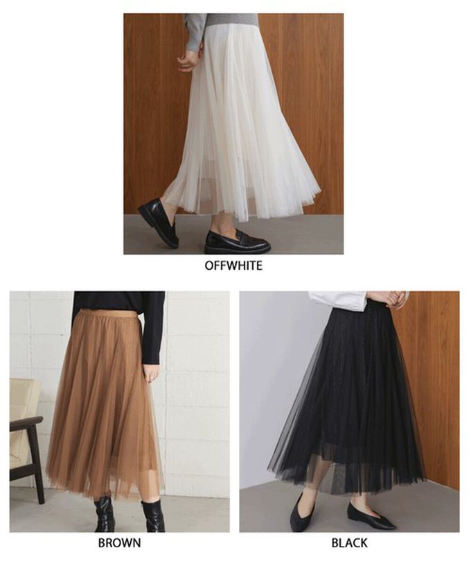 日本 Bab - 華麗優雅層次緹花鬆緊紗裙-氣質白