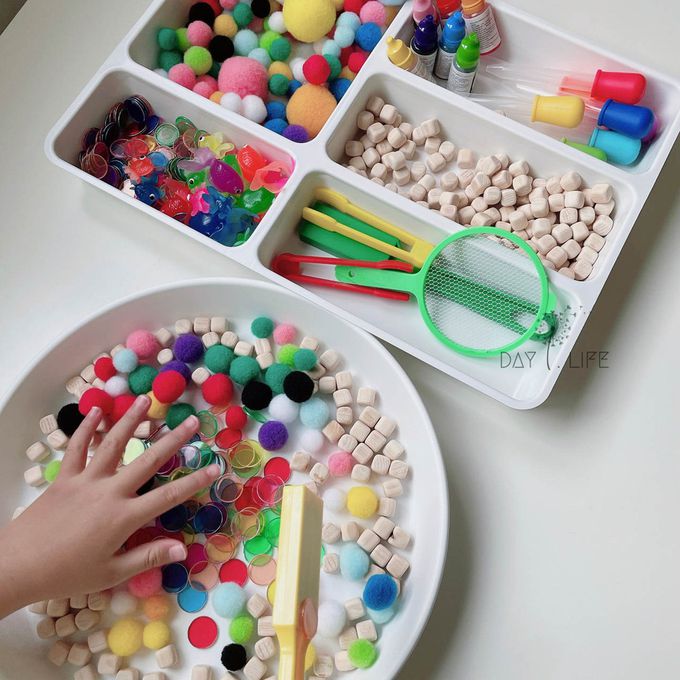 玩玩 Play - 韓國分格多用感官盆-分分盆_方方 (長29cm寬40cm深度4cm)