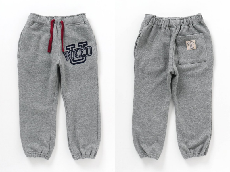 日本 BREEZE - 100%棉 美式休閒抽繩束口長褲-橘