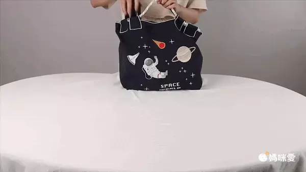 日本女裝代購 - eightbegin 粗繩刺繡購物袋/托特袋-花朵朵開-白 (S(43x38x2cm))