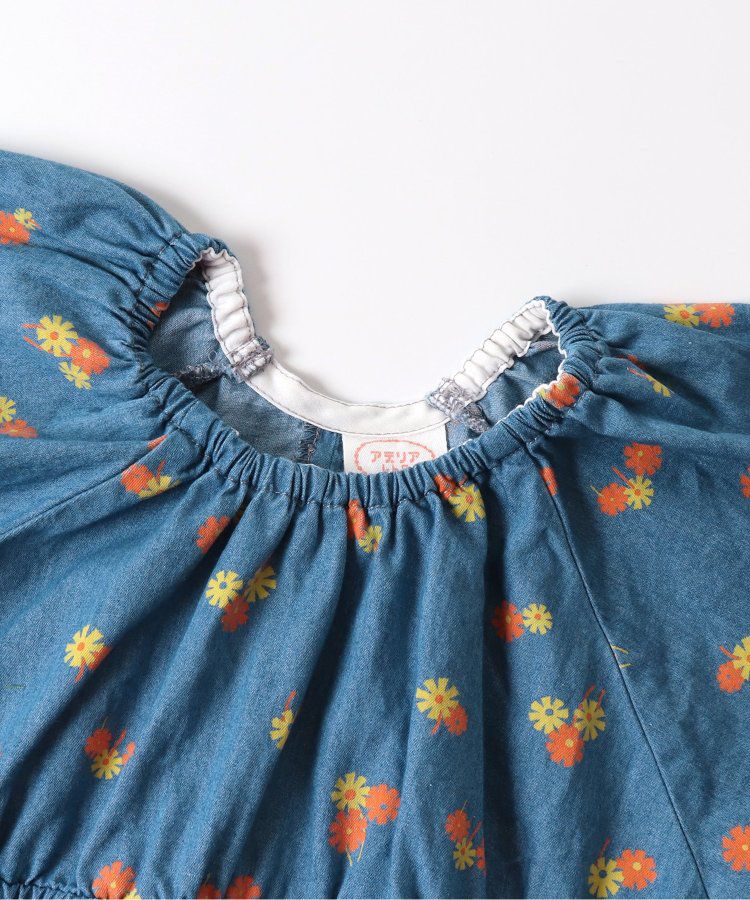 日本 apres les cours - 聯名款 背後蝴蝶結夢幻Ａ字洋裝-粉底小花