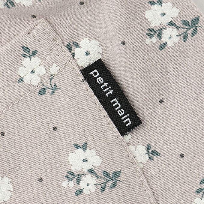 日本 petit main - 可愛荷葉邊短褲-貝殼刺繡-紫