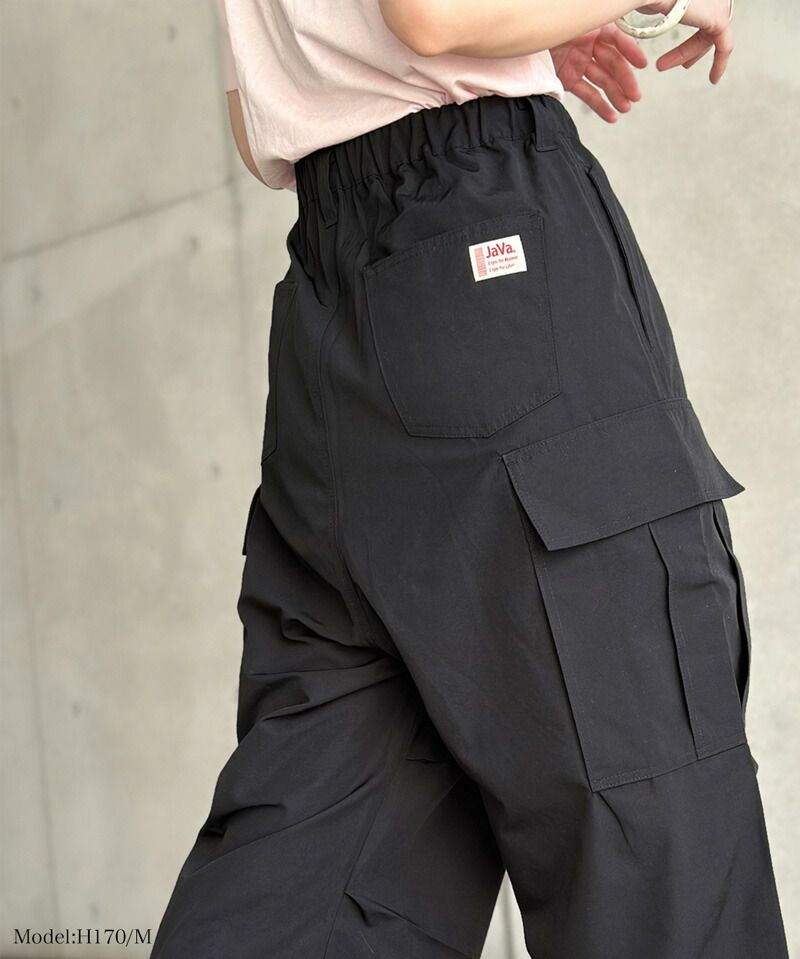 日本 Classical Elf - 美式休閒多口袋抽繩工裝褲-軍綠