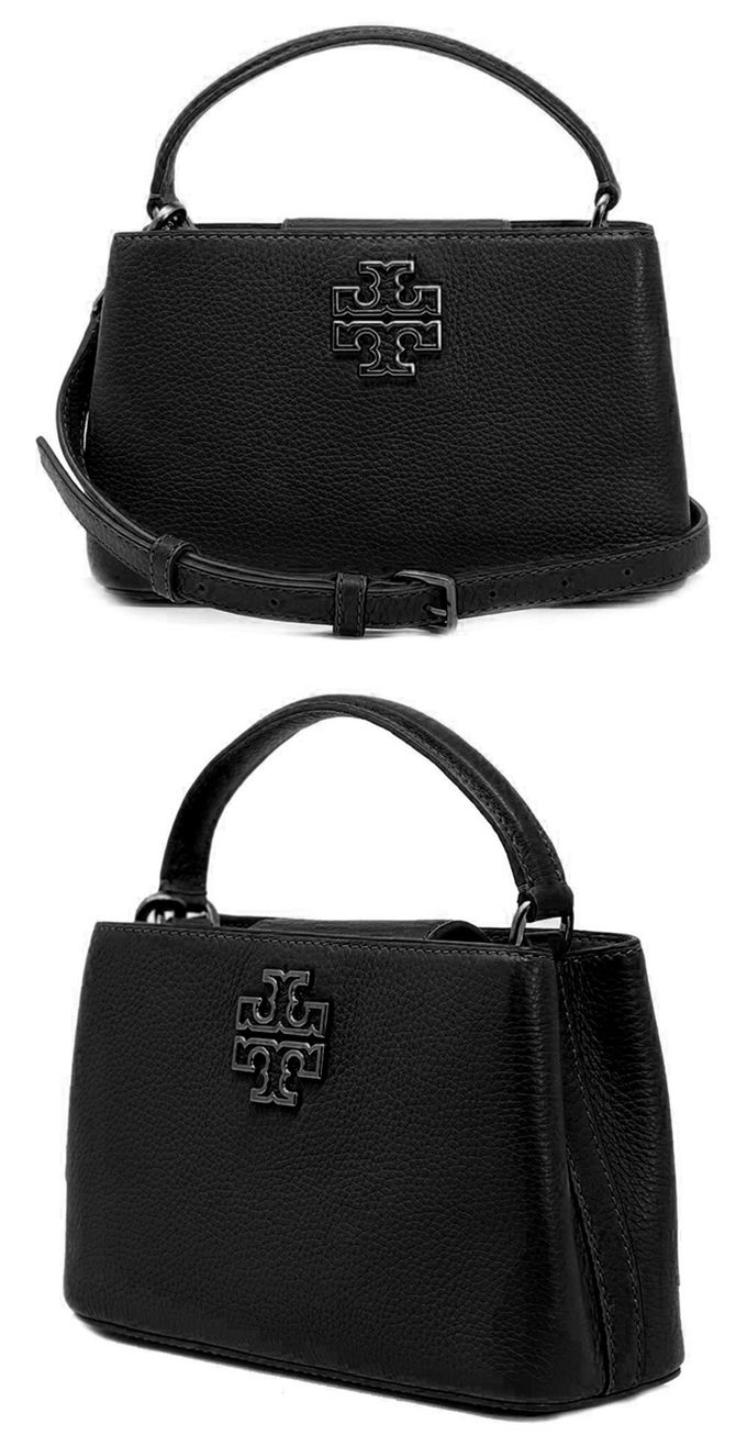 TORY BURCH - 雙T-LOGO皮革兩用包 (黑)