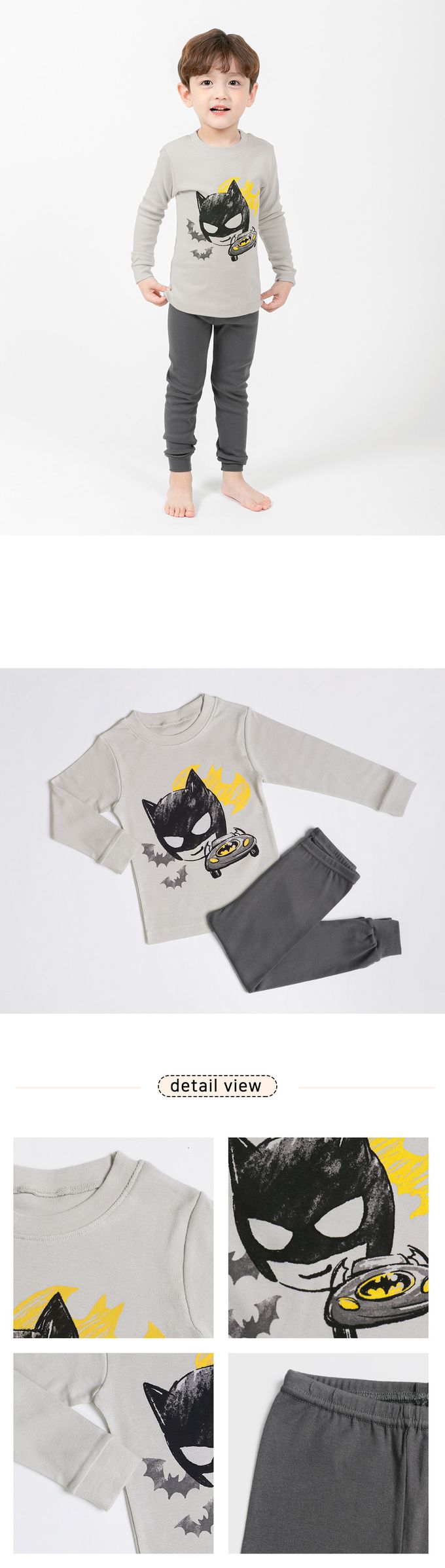 韓國 Mellisse - 韓製30支純棉柔軟長袖家居服-蝙蝠俠