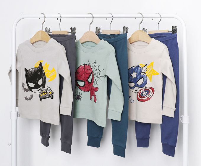 韓國 Mellisse - 韓製30支純棉柔軟長袖家居服-英雄隊長