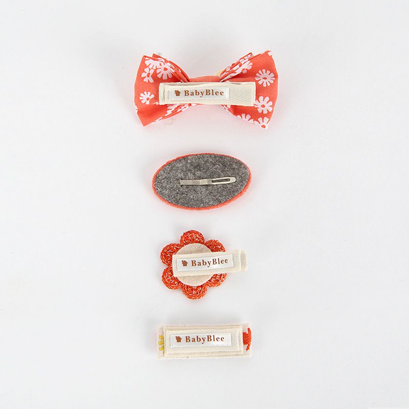 韓國 Babyblee - 雛菊花朵髮夾/髮飾4入組-芥末黃