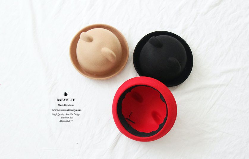 韓國 Babyblee - 挺版耳朵造型帽-紅 (FREE)