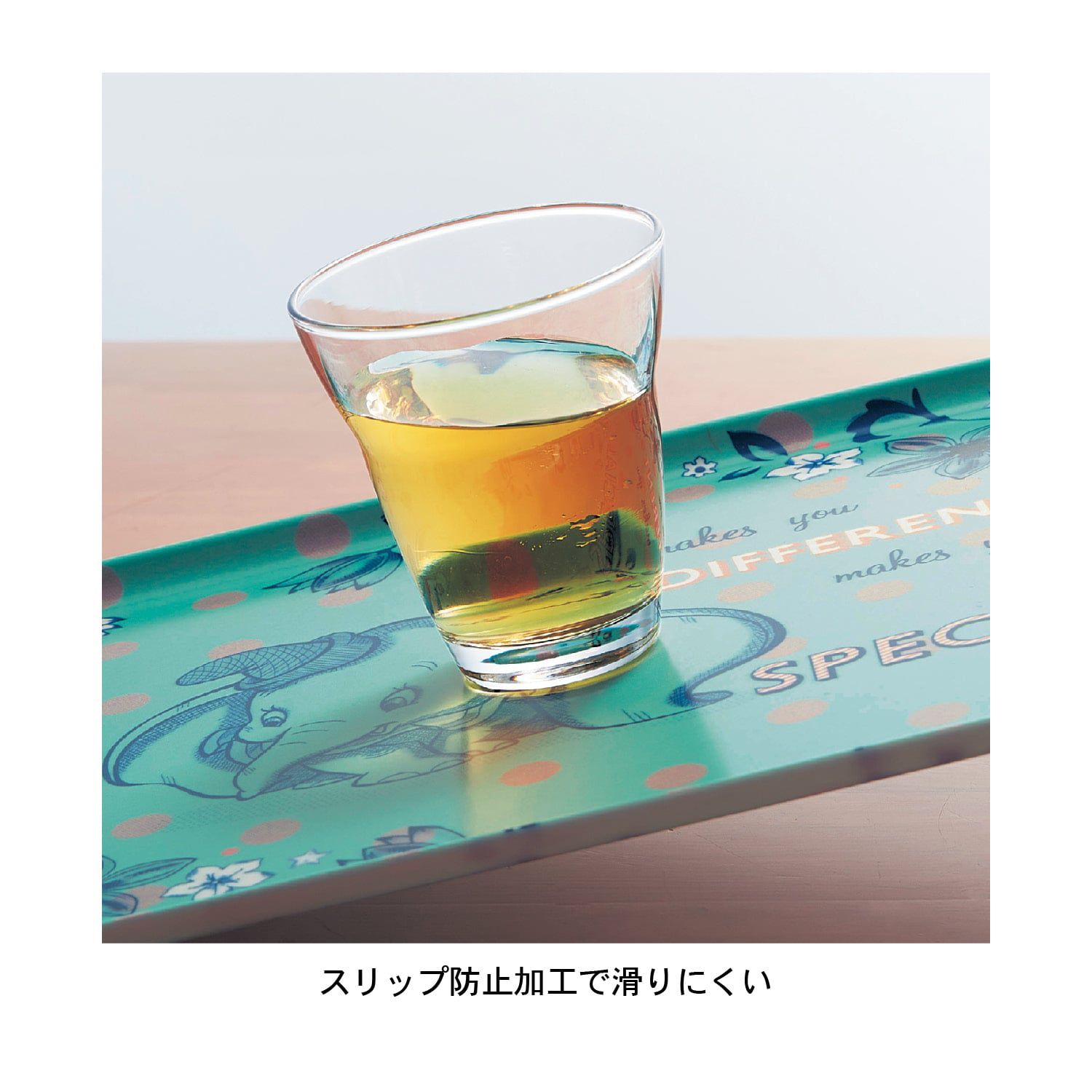 日本千趣會 - 日本製 迪士尼托盤(防滑加工)-維尼-黃藍格紋 (36x25x1.2cm)