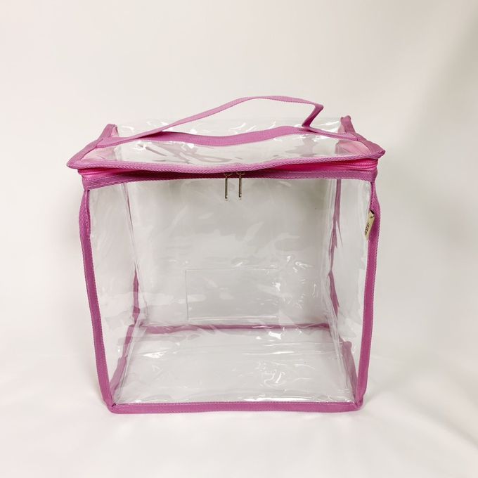 妞妞絲 - 透明收納袋-玫瑰煙粉 (M)