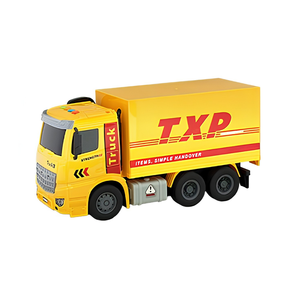 慣性磨輪工程車-快遞車  (聲光滑行 挖土機 拖吊車 水泥車 起重機 廂型車 垃圾車 砂石車 男孩 兒童 玩具  男童生日禮物 )