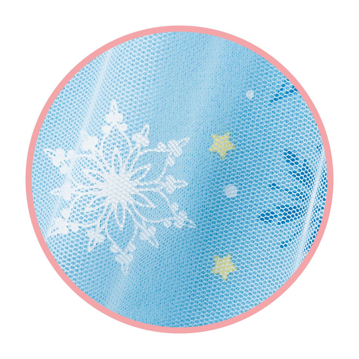 日本千趣會 - 迪士尼 外層薄紗泡泡袖上衣-冰雪奇緣-水藍