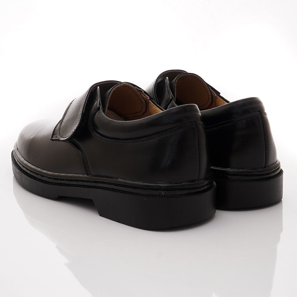 YUMA童鞋 - 台灣製純黑休閒皮鞋(中小童段)日碼-皮鞋-黑