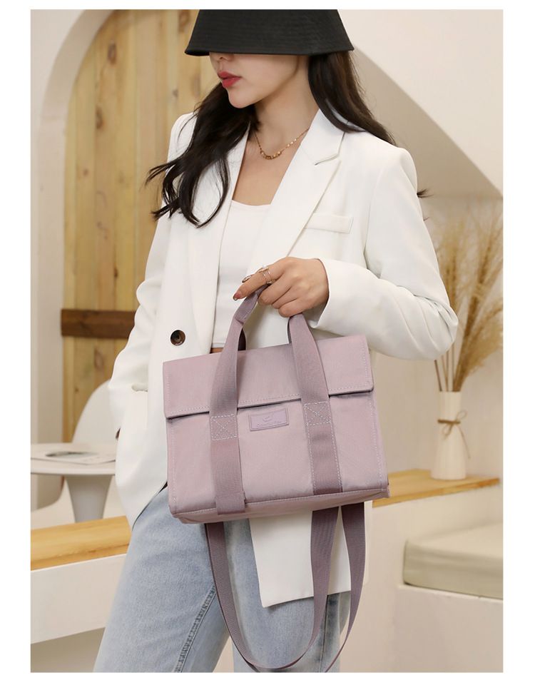 學院風防潑水單肩/斜背包-灰色 (21x29x15cm)