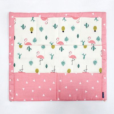 Muslin Tree - 嬰兒床邊九格收納掛袋-粉火烈鳥 (55*60cm)