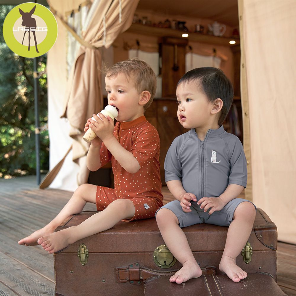 德國 Lassig - 嬰幼兒抗UV短袖連身式泳裝-大嘴鳥