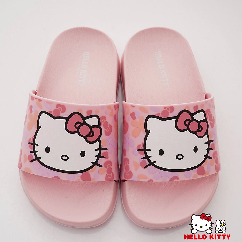 HELLO KITTY - 凱蒂貓休閒拖鞋-親子款(中小童款)-拖鞋款-粉色