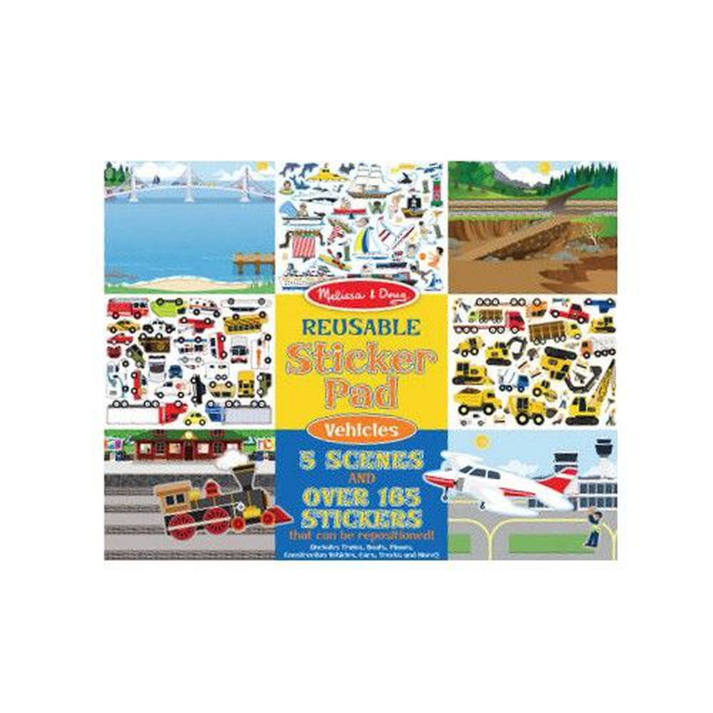 美國瑪莉莎 Melissa & Doug - MD 貼紙簿-可重複貼-交通工具