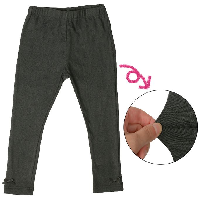 akachan honpo - 10分內搭褲-彈性雙面羅紋-深灰色