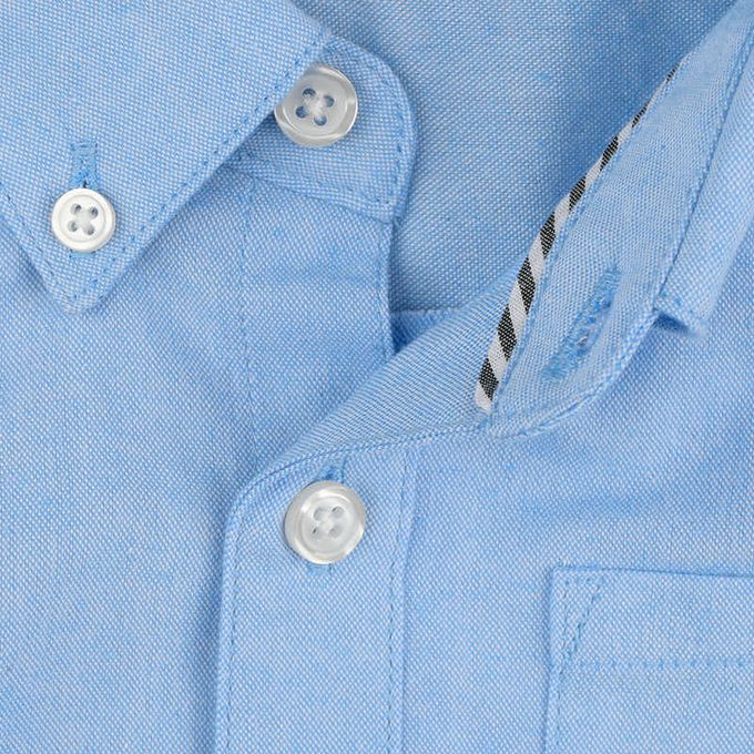 akachan honpo - 長袖襯衫-附針織領帶-淺藍色