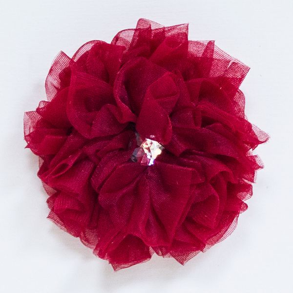 美國 Chic Baby Rose - 手工髮夾_玫瑰花款-嫣紅 (單一尺寸)