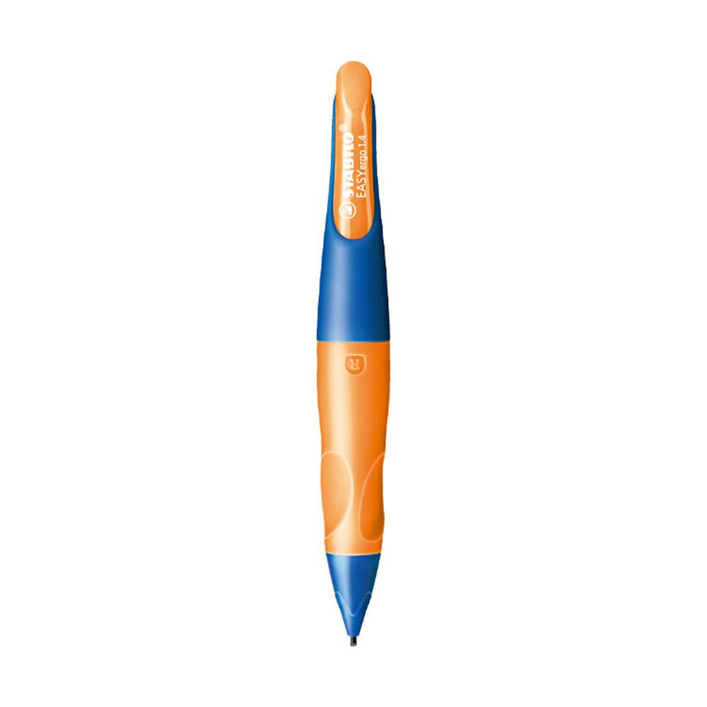 STABILO思筆樂 - 1.4 mm 胖胖鉛 人體工學自動鉛筆 右手 群青/霓虹橙
