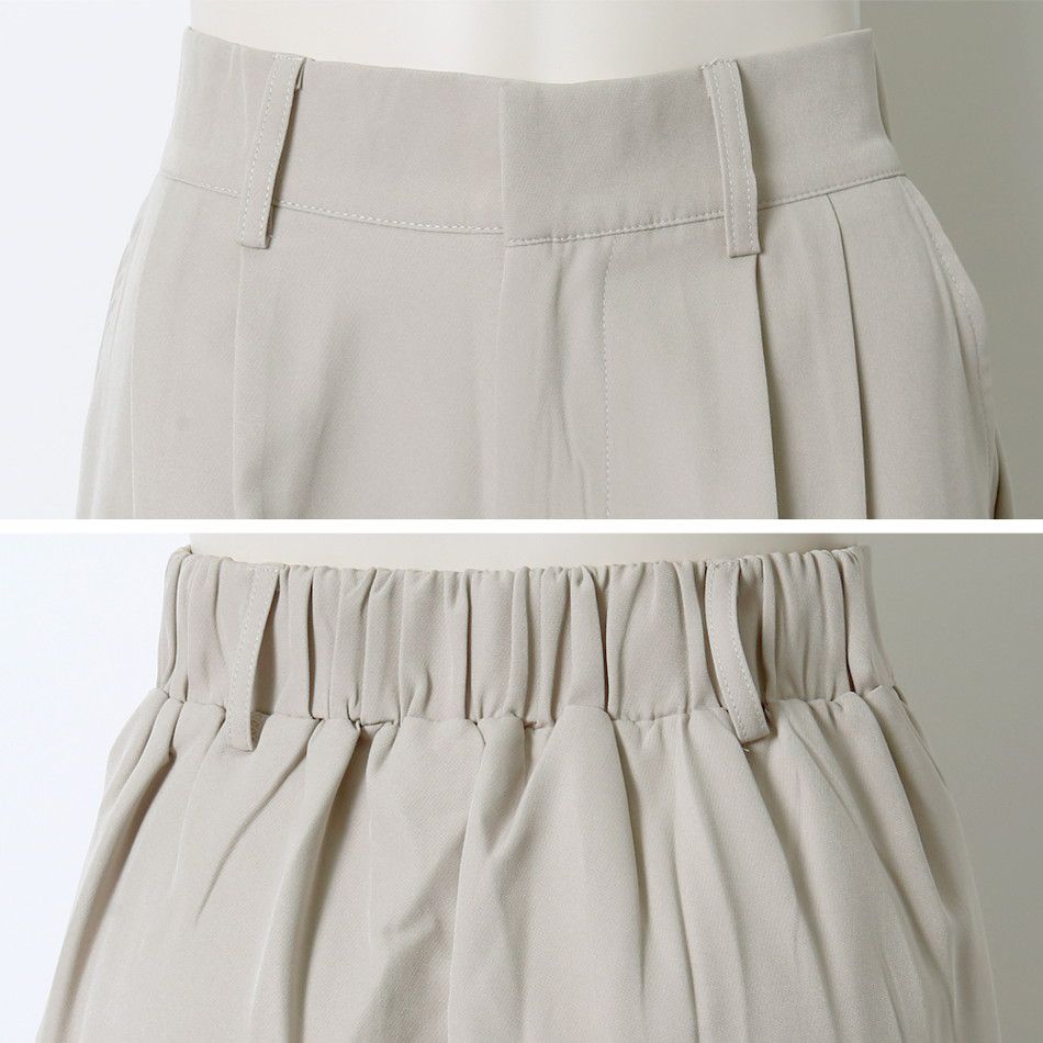 日本 Rejoule - 百搭修身打褶西裝褲-時尚黑