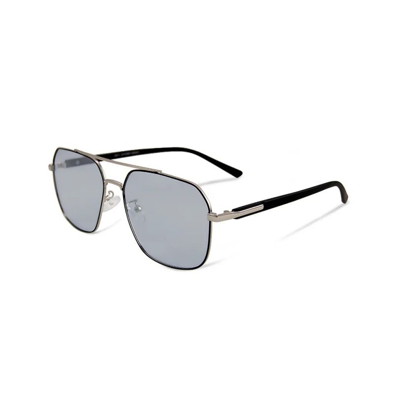 ALEGANT - 極簡俐落多瑙藍飛官款方框感光變色寶麗來偏光太陽眼鏡│UV400太陽眼鏡全天候適用