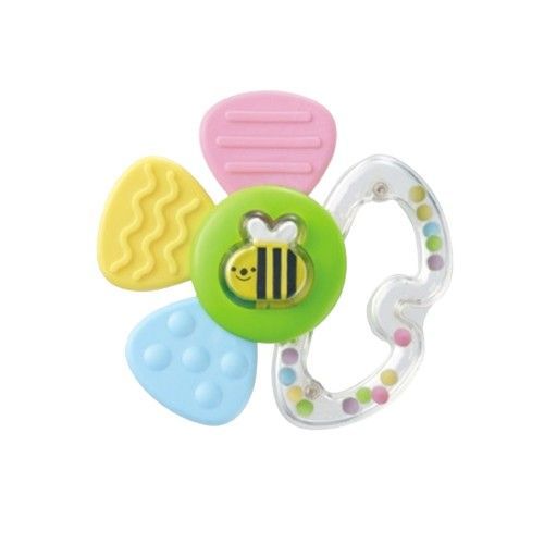 日本 Combi - 蜜蜂花瓣固齒玩具-3個月起
