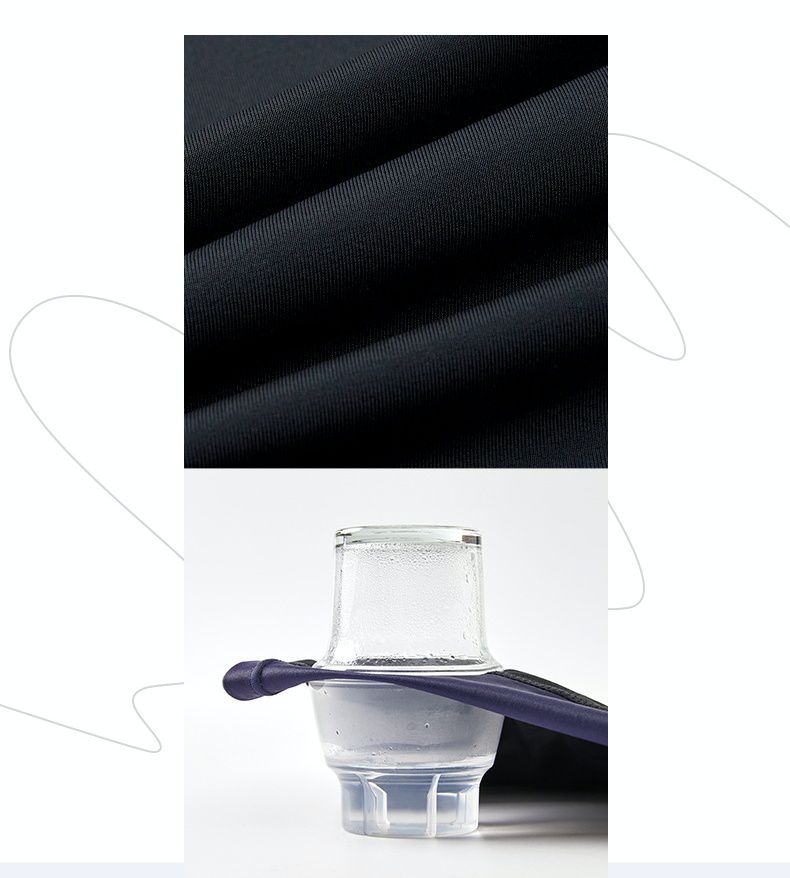 361° - 運動風拼色短袖連身五分褲泳衣-深藍+橘