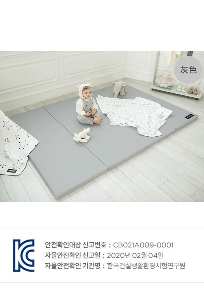 韓國DONO&DONO - 韓國DONO&DONO 四折遊戲地墊216尺寸 (灰色)