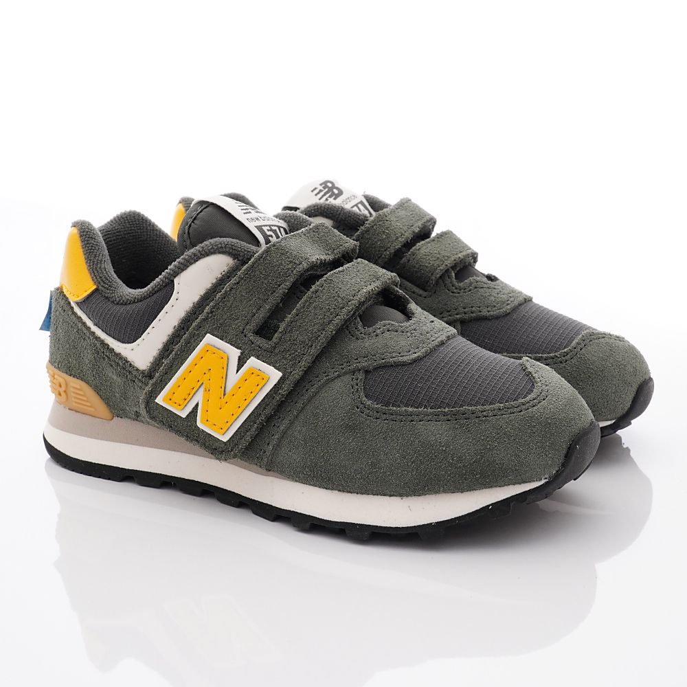 New Balance - 運動童鞋-NB574機能運動款(中小童段)-灰綠