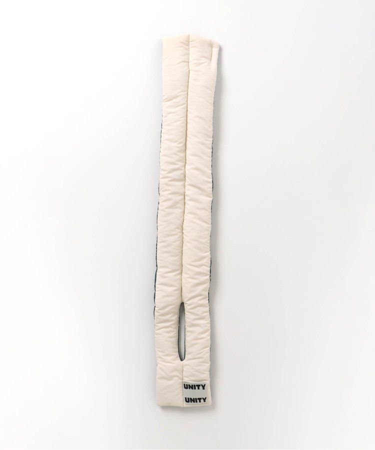 日本 BREEZE - 潑水加工雙面印花保暖圍脖-象牙白&格紋