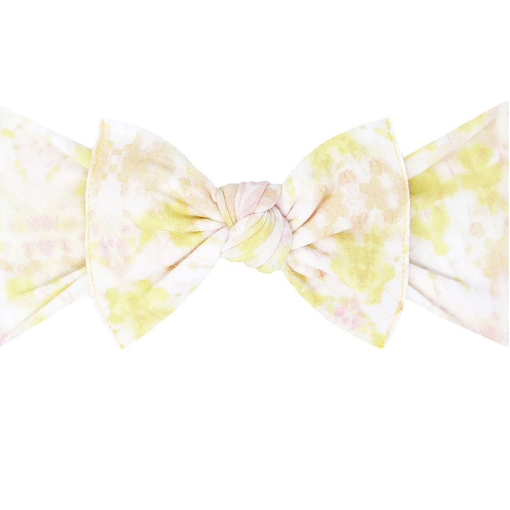 美國baby bling - 純手工極優雅細緻輕柔微彈性/毫無束縛感蝴蝶結髮帶/髮飾_印花經典款-白日夢