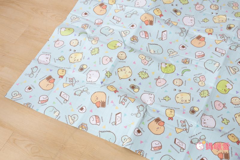 日本代購 - 3層構造防水野餐墊(附收納袋)(4-5人)-角落生物-水藍 (180x180cm)