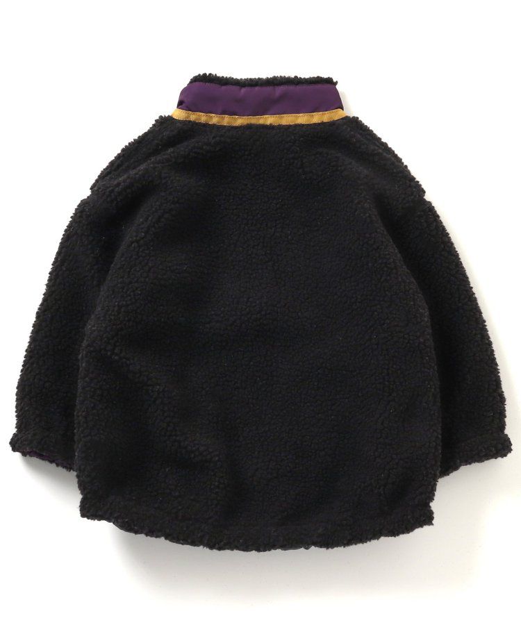 日本 BREEZE - 異材質雙面穿帥氣感外套-黑