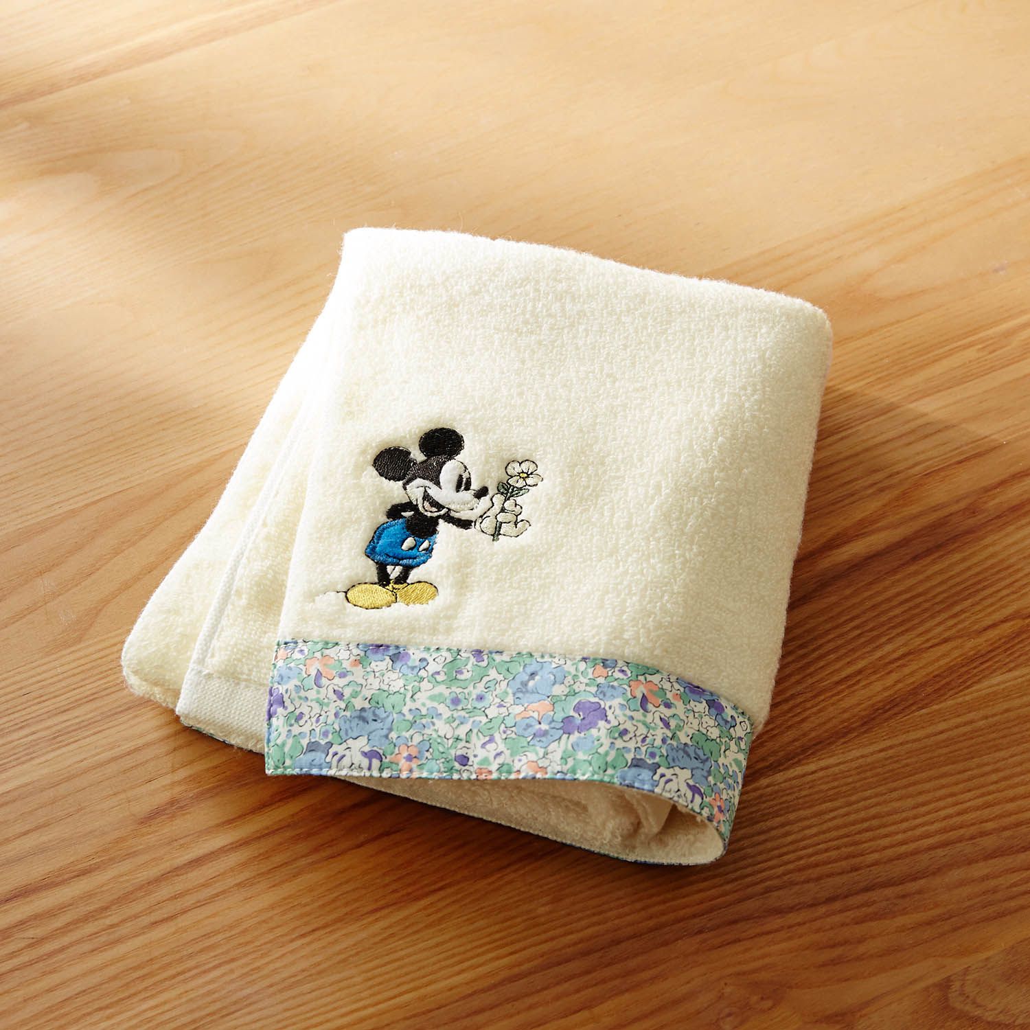 日本千趣會 - 迪士尼 純棉角色刺繡拼接長毛巾-米妮 (34x80cm)