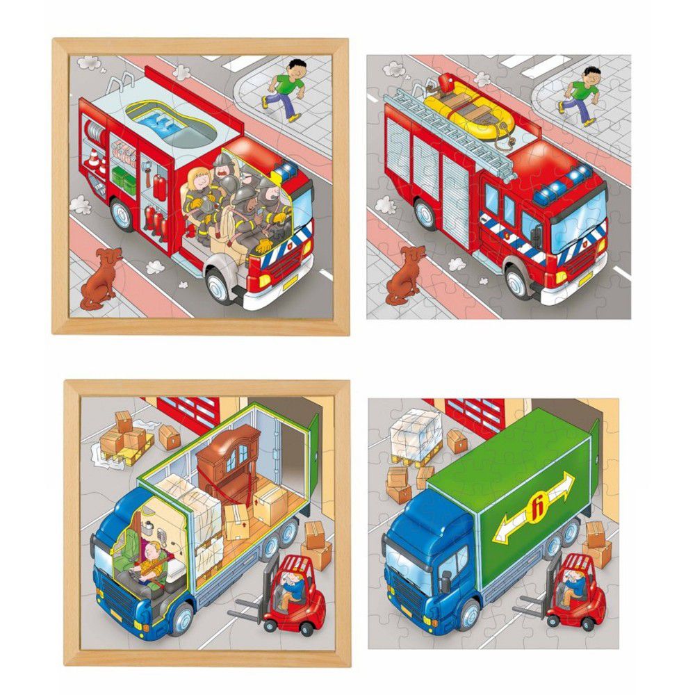 EDUCO - 【獨家組合優惠】雙層系列-卡車、消防車