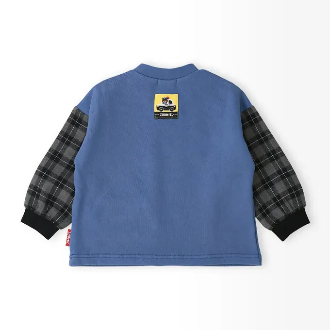 日本 ZOOLAND - 熊熊救援隊 車車口袋長袖上衣-消防車-米杏