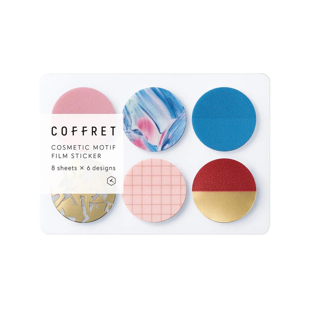 日本HITOTOKI - Coffret彩妝盤 裝飾貼紙-圓形-粉金