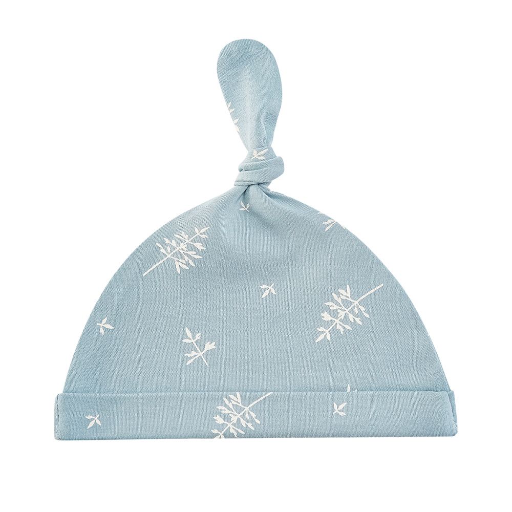 2入-寶寶帽子 嬰兒胎帽 可愛打結帽 嬰兒帽-樹葉綠+隨機1入 (20*30cm)