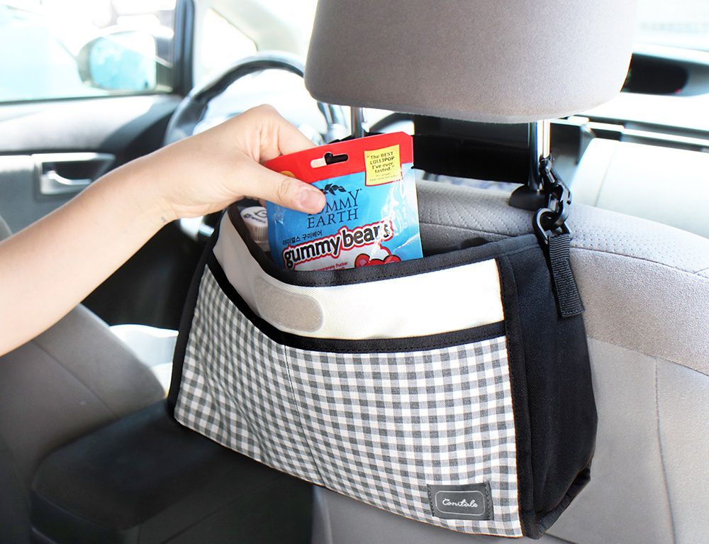 韓國 Conitale - 多用途推車置物袋-灰底點點 (300*190*130mm)