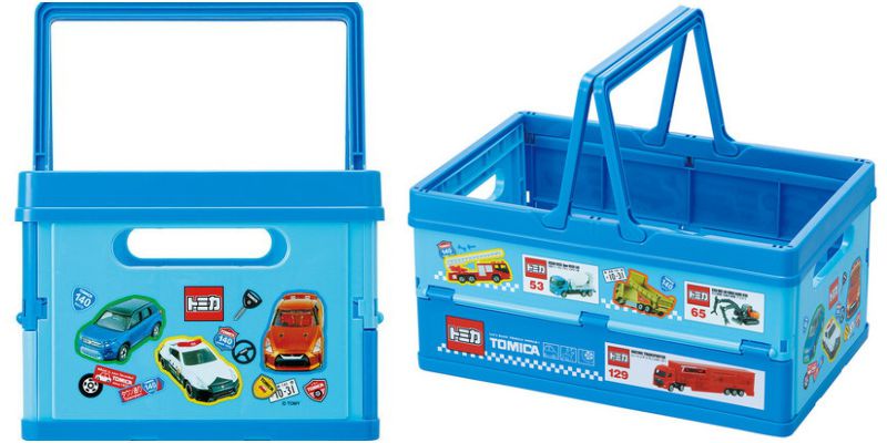 日本 SKATER 代購 - 可折疊手提收納箱(耐重10kg)-TOMIKA (約39x25.5x18.5cm)