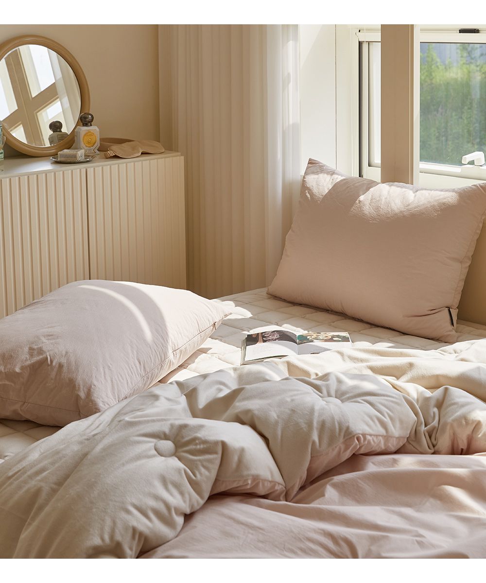 韓國 Maatila - 高密度60支棉舒柔超細纖維棉被(冬被)-草莓拿鐵