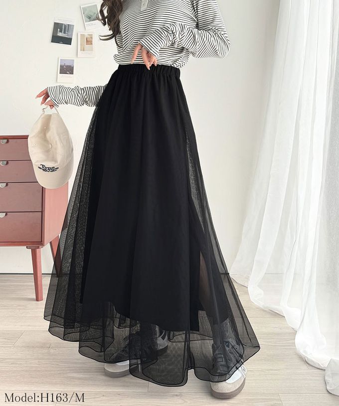 日本 Classical Elf - 浪漫蓬鬆層次感超長紗裙-米白