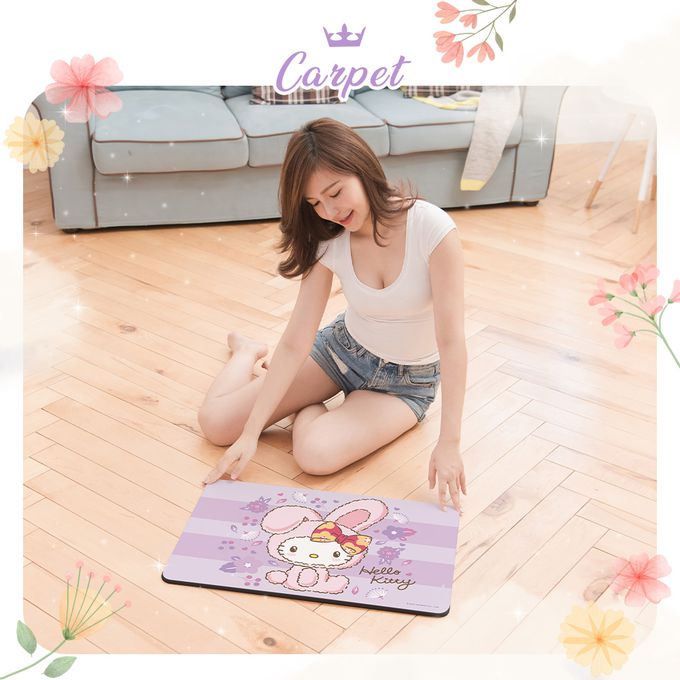 收納王妃 - Sanrio三麗鷗【粉紅花兔】 珪藻土軟式吸水地墊 浴室地墊 腳踏墊 吸水墊60X40X0.5cm