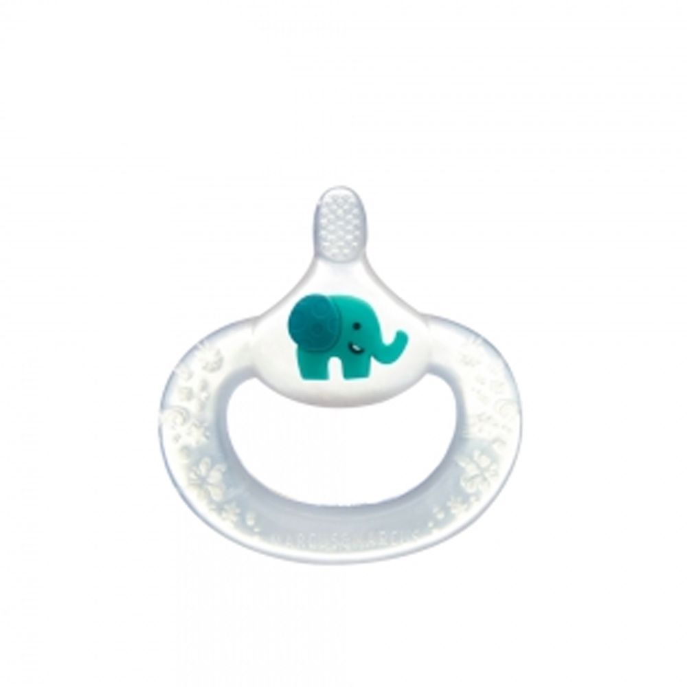 MARCUS＆MARCUS - 動物樂園手握固齒乳牙刷-大象-綠