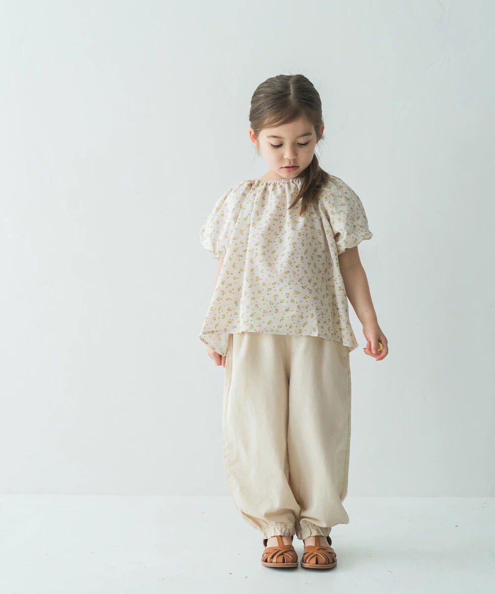 日本 riziere - 清新小碎花澎澎短袖上衣-玫瑰