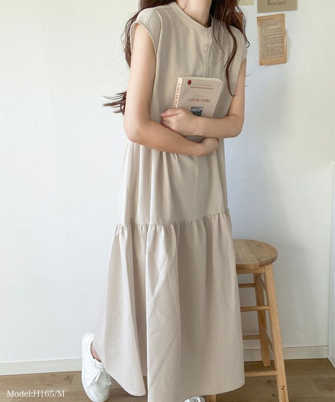 日本 Classical Elf - 襯衫式A字甜美法式袖洋裝-黑白條紋